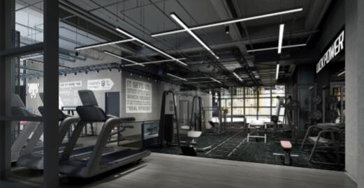 健身房裝修設計案例，效果圖效果圖